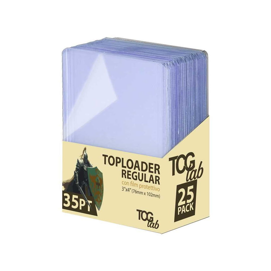 TCGLab Toploader Classic Blue mit Schutzfolie 3" x 4" (25 Stück)