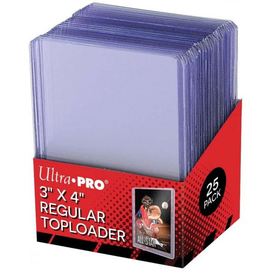 25 Ultra Pro Regular Toploader 3" x 4"